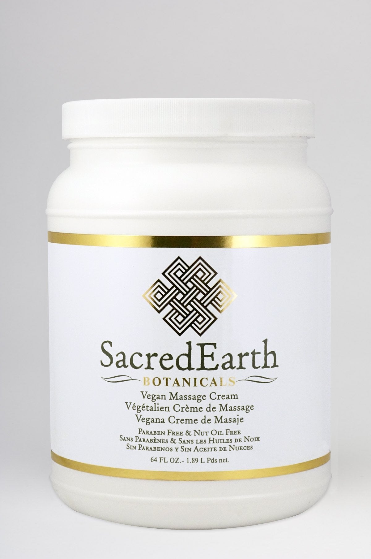 Sacred Earth Botanicals unscented massage cream for a smooth full-body massage