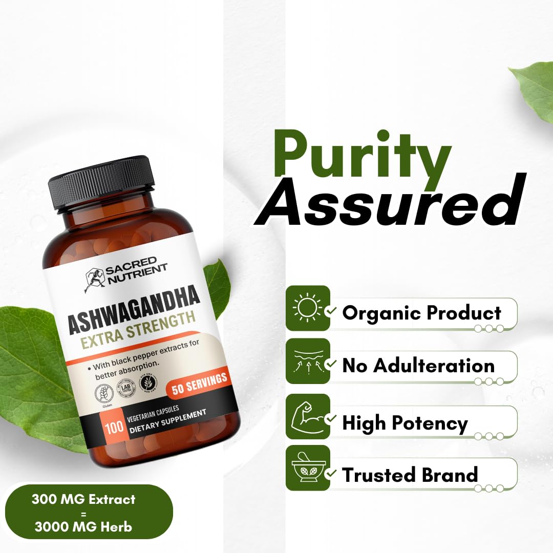 Sacred Nutrient Ashwagandha box packaging conveys trusted quality