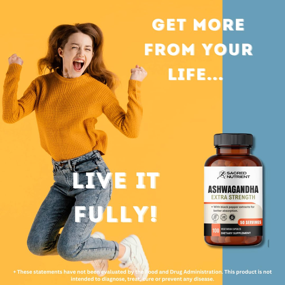 Sacred Nutrient Ashwagandha supports daily routine with steady energy