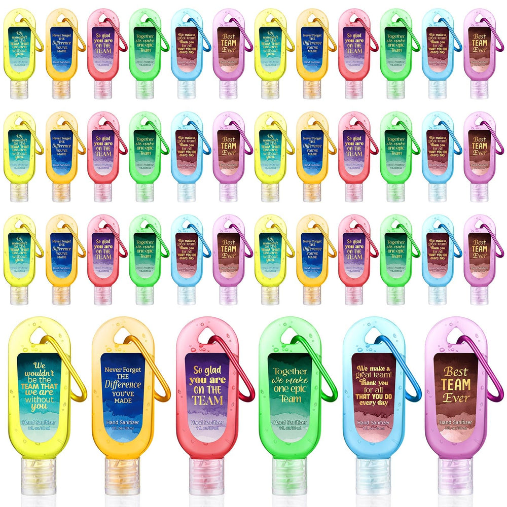 Sacubee 24-piece team sanitizer keychain set, portable bottle gift for coworkers