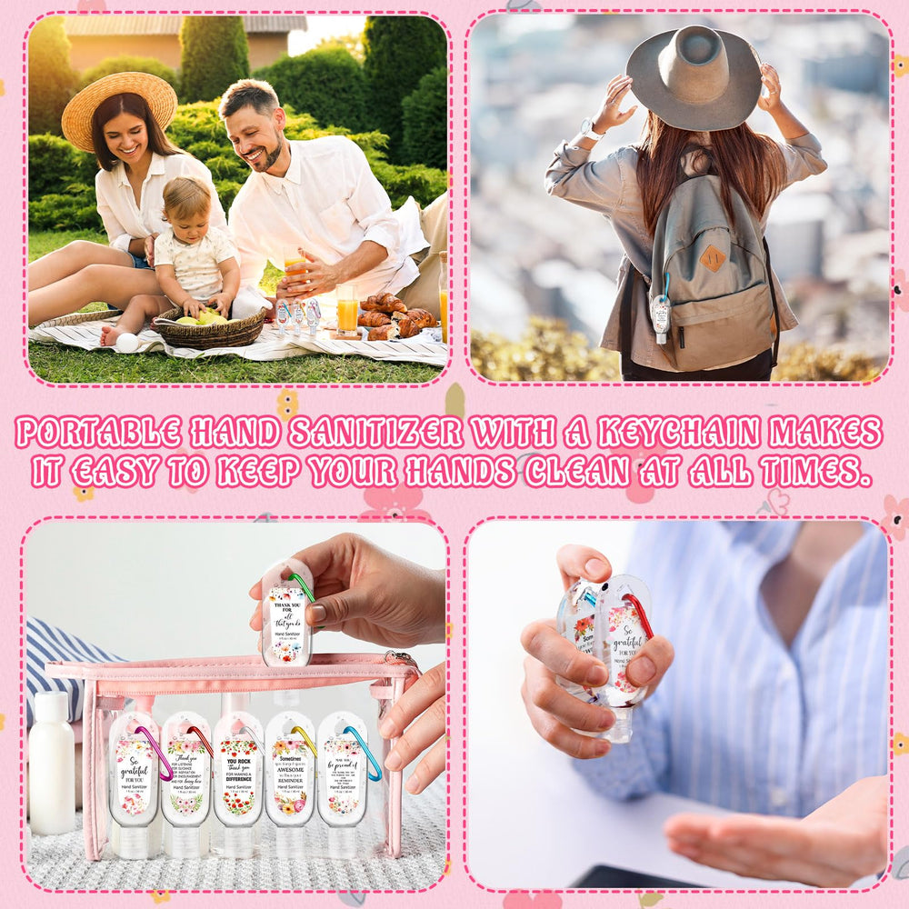 Sacubee citrus scent hand sanitizer keychain keeps hands fresh while commuting.