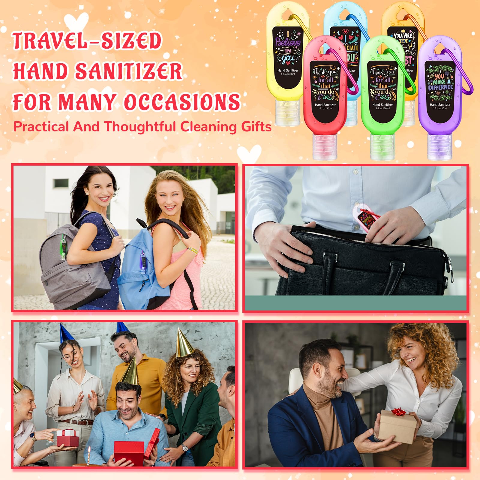 Sacubee multicolor 1oz hand sanitizer bulk shows a variety of scents