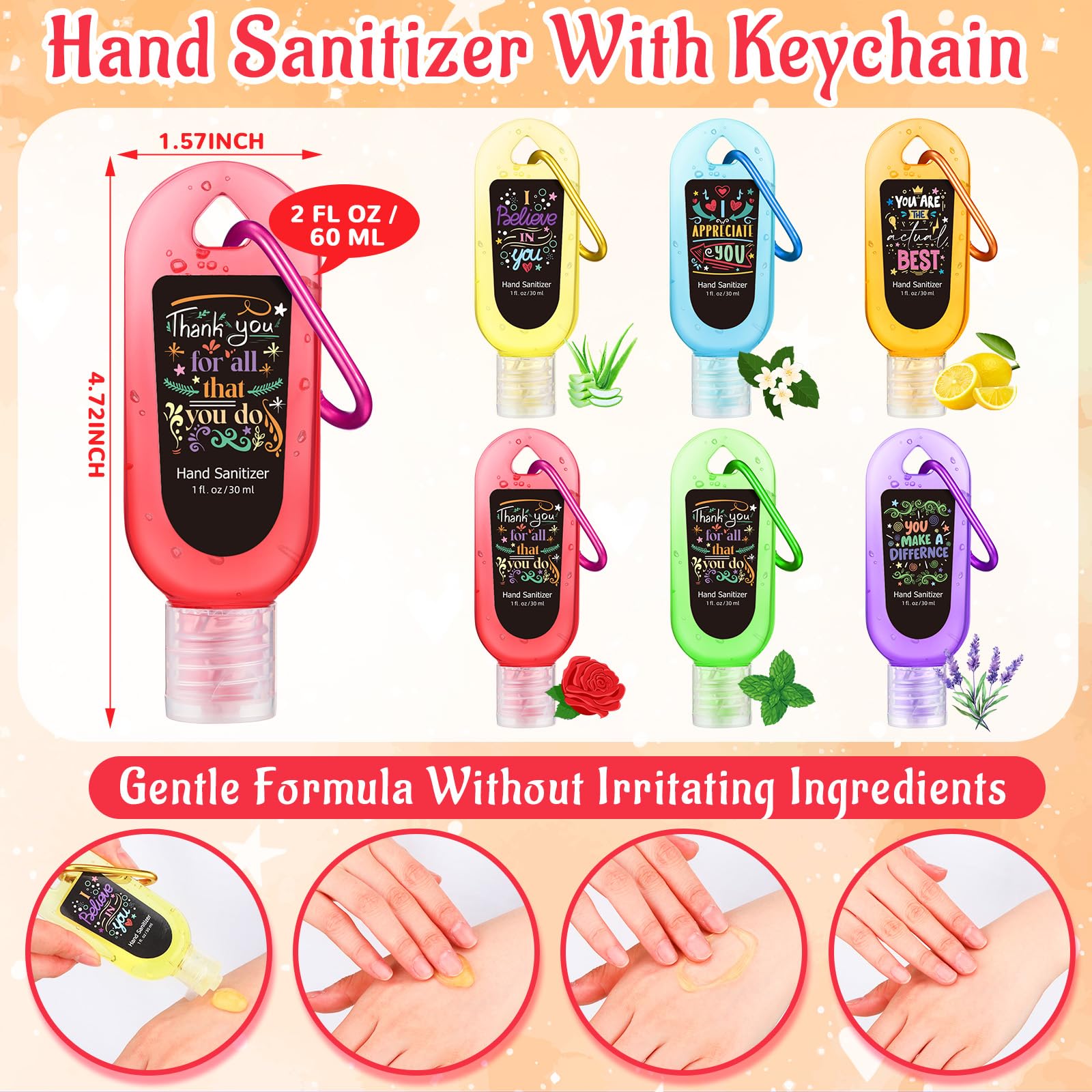 Sacubee Santa hand sanitizer keychain with festive portability and easy access