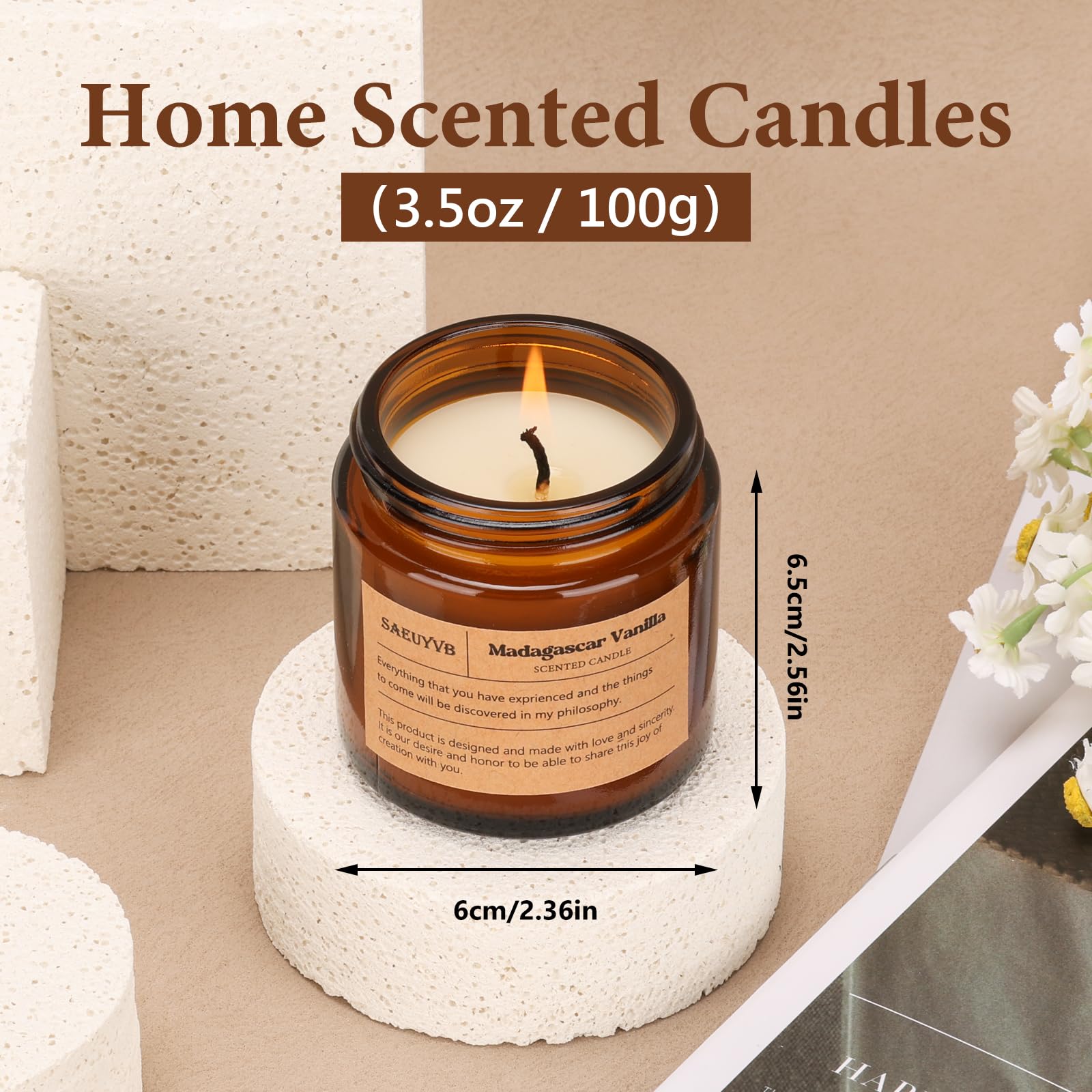 SAEUYVB 12-pack candle box showcases gift-ready packaging.