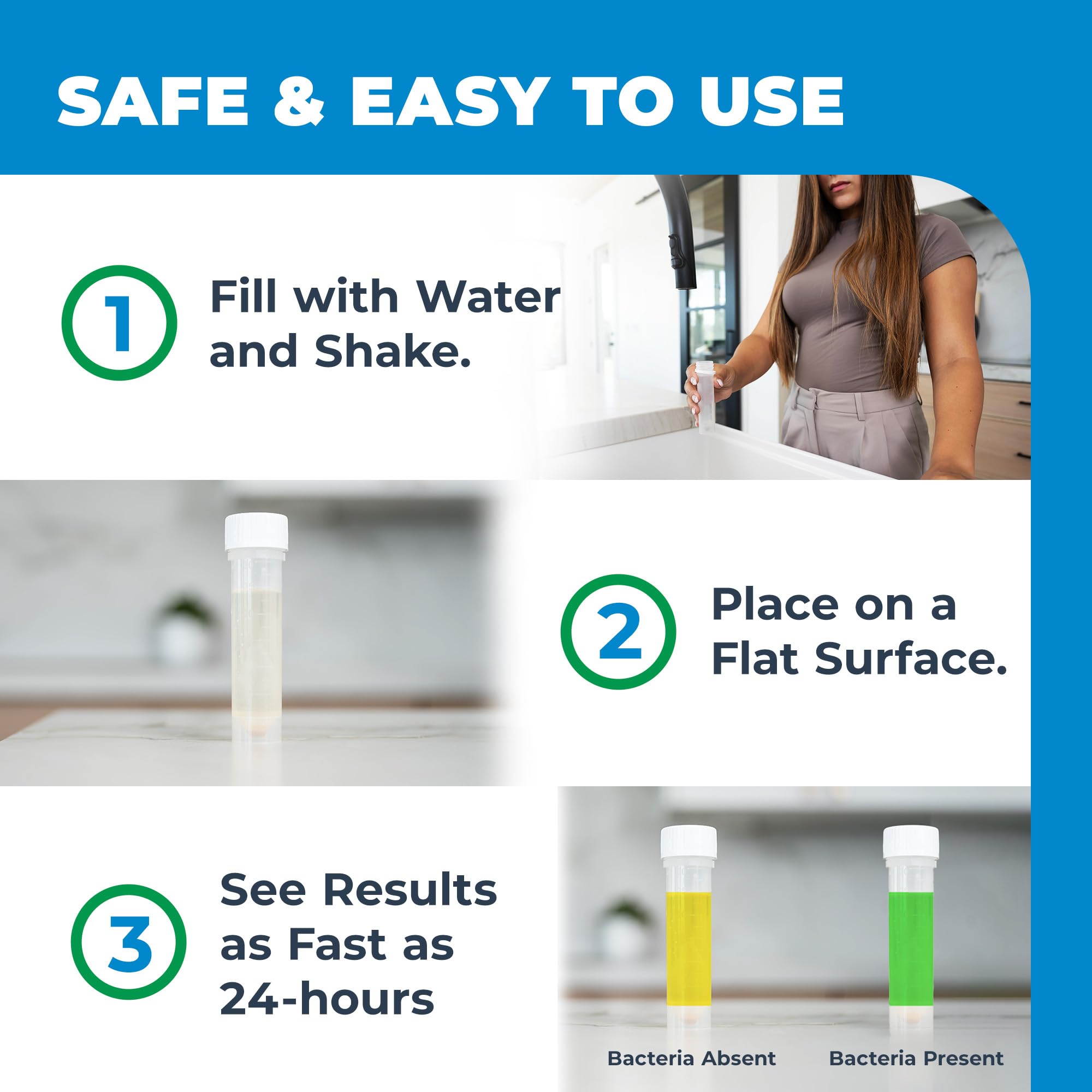 Safe Home Bacteria Water Test Kit DIY setup in minutes
