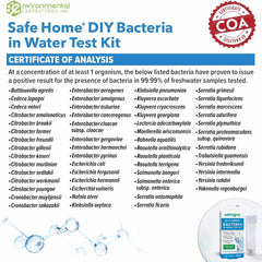 Sterilization certificate displayed with the kit communicates contamination-free testing.