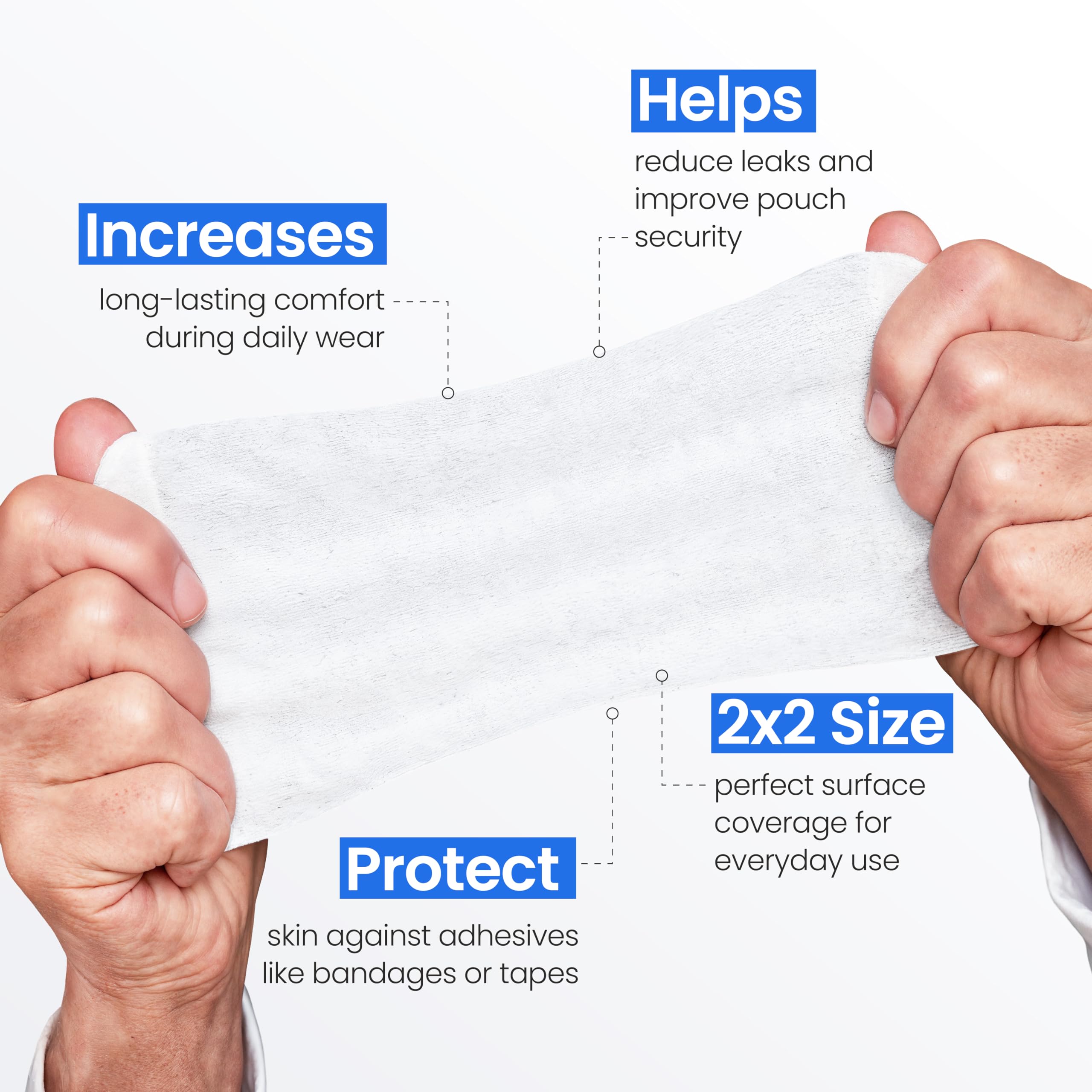 Safe n' Simple No Sting Wipes adhesion demonstration for extended wear