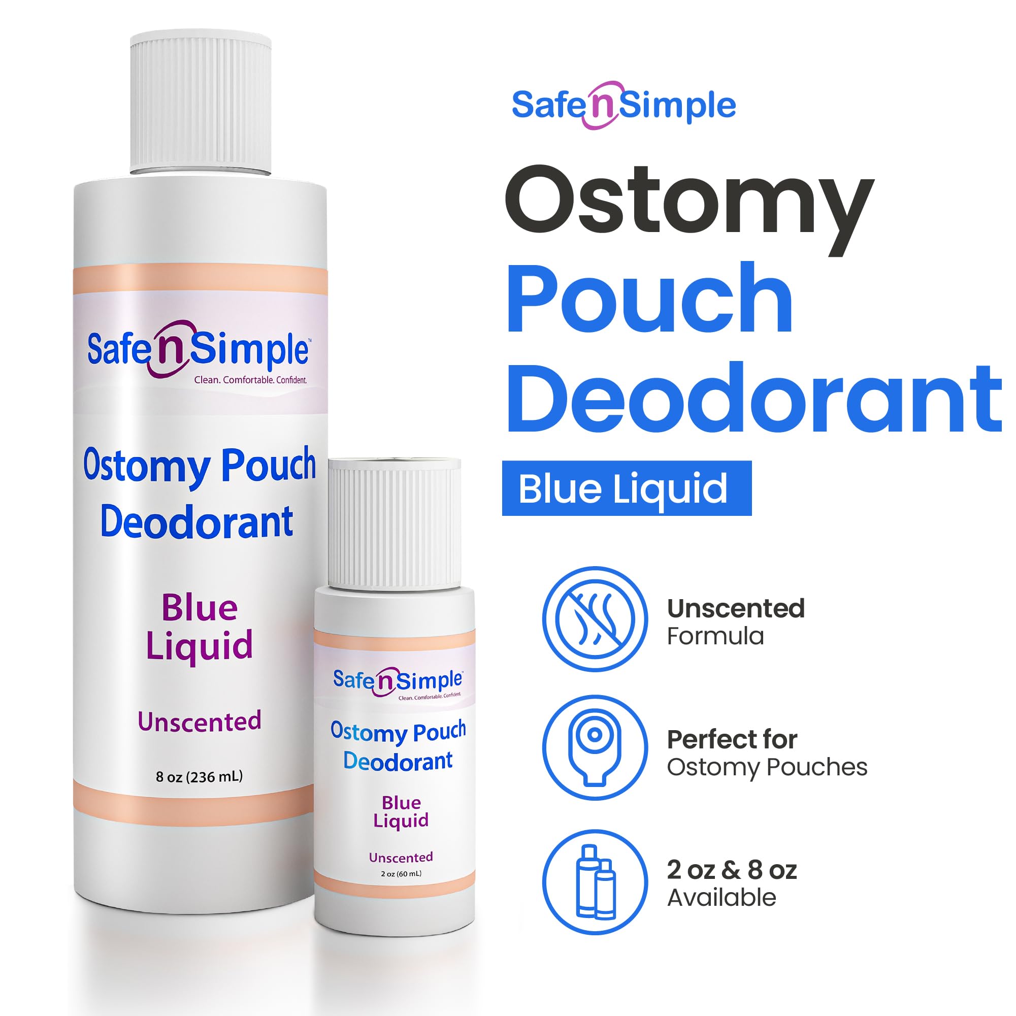 Blue liquid visible inside the pouch to guide precise dosing