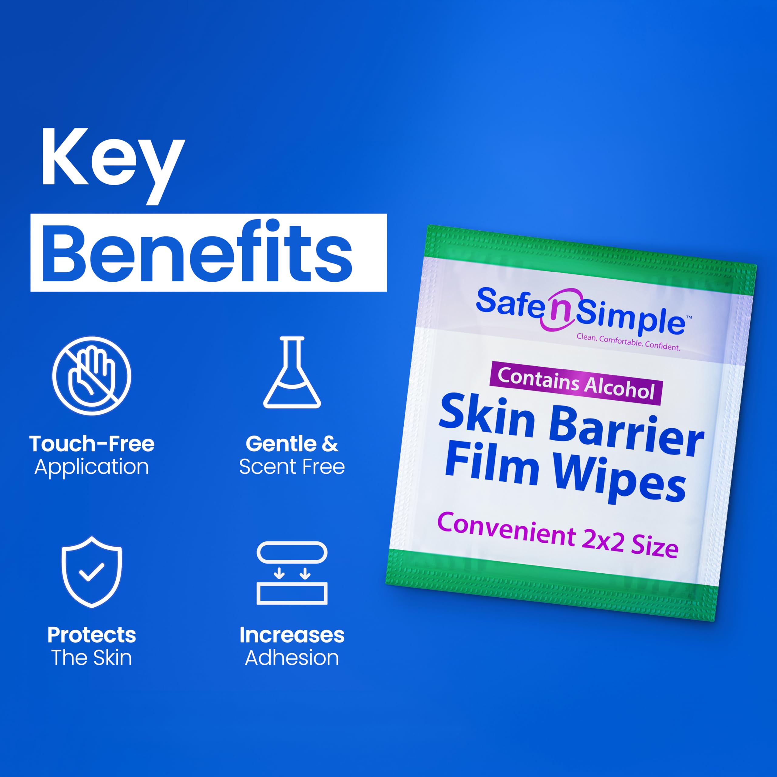 Safe n' Simple secado rapido: deja la piel lista para el adhesivo