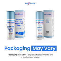 Safe n' Simple touch-free mist application for hygienic adhesive removal