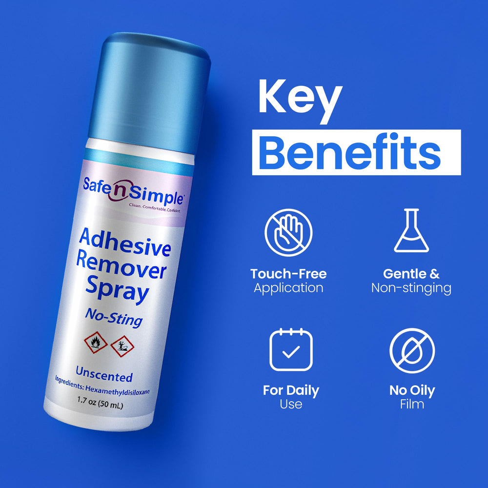 Safe n' Simple travel-size adhesive remover spray for on-the-go use