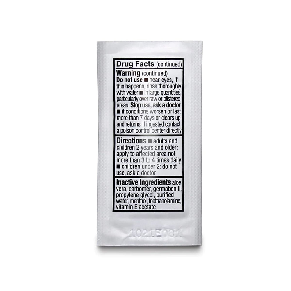 Safetec burn gel pouches dispensing for quick, clean application.