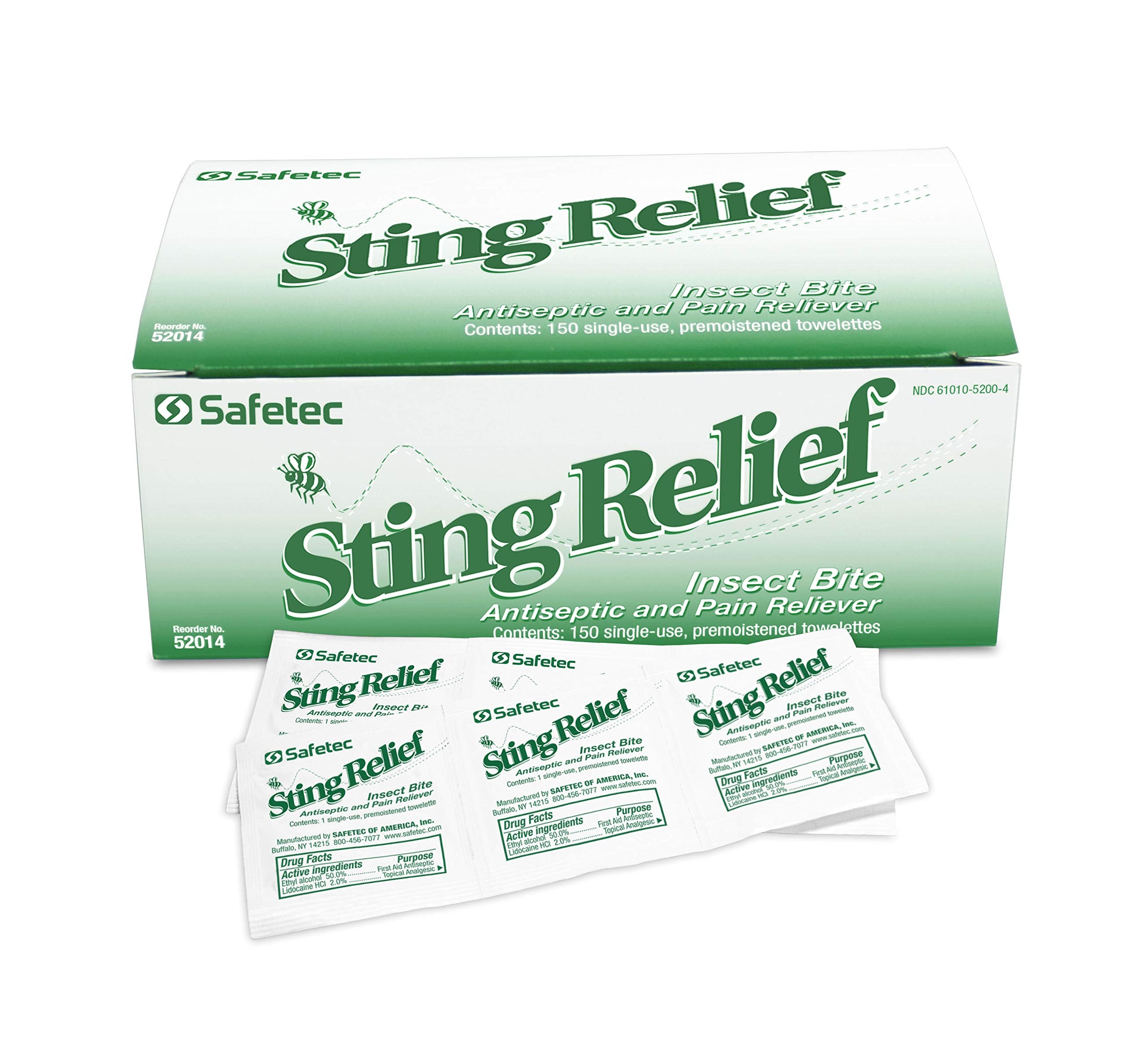 Individual Safetec wipe ready for on-the-spot relief