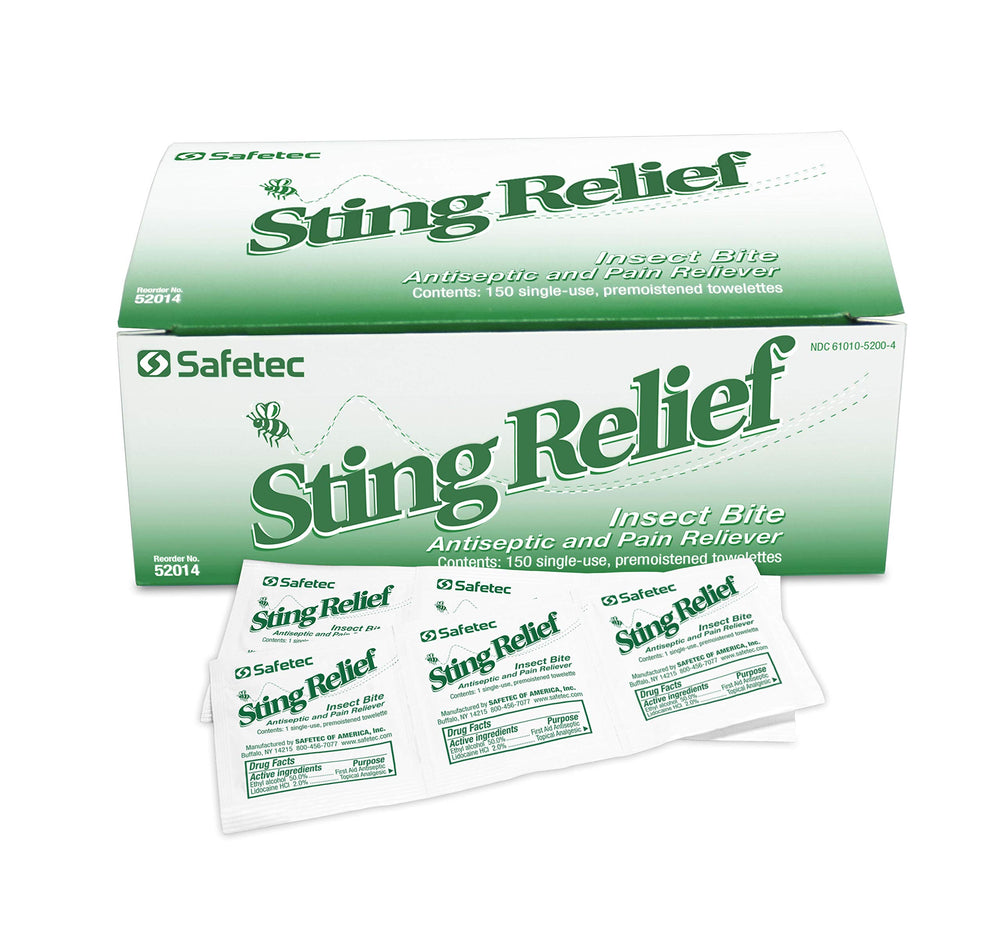 Individual Safetec wipe ready for on-the-spot relief