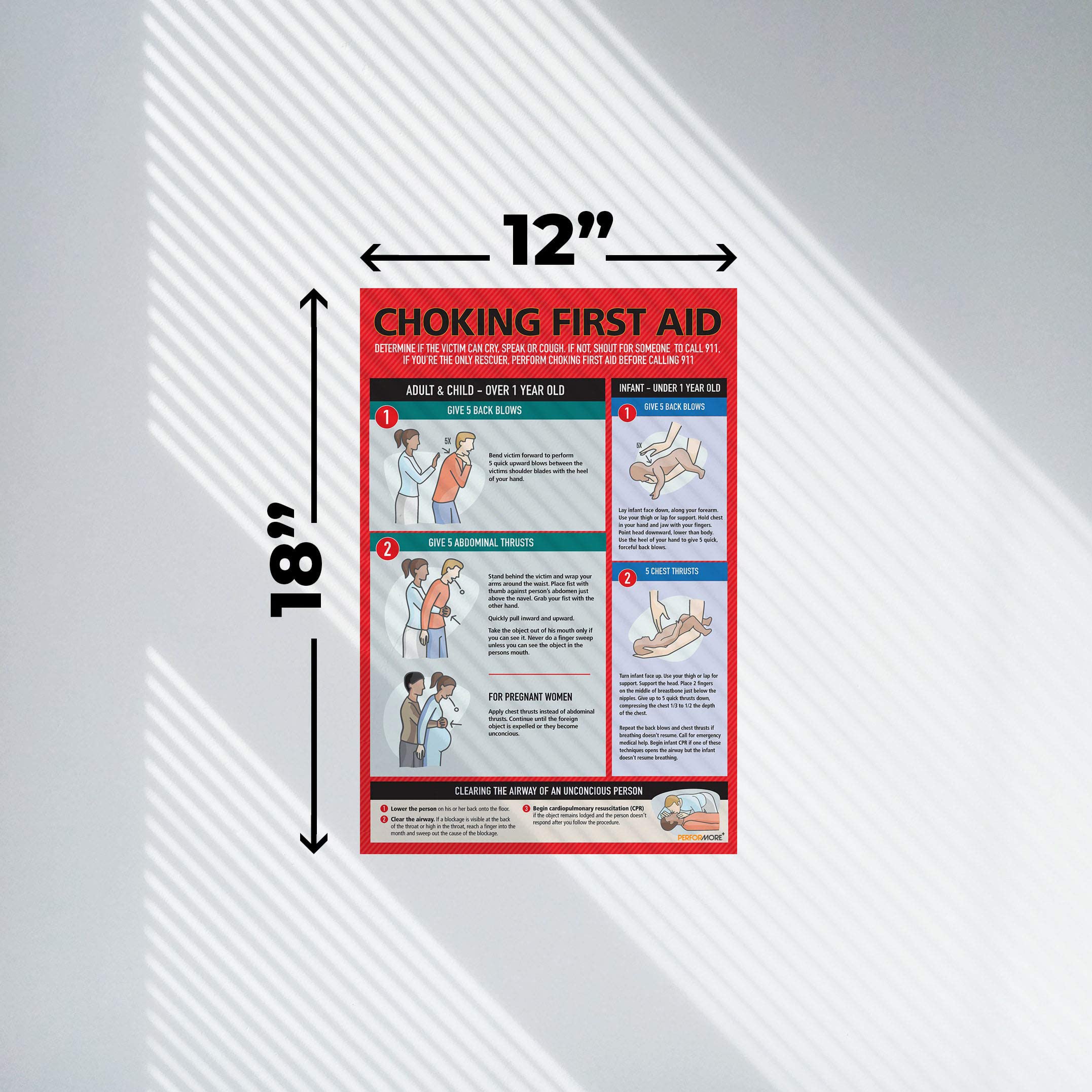Safety Supply Mart 12x18 poster is easy to mount and reuse.