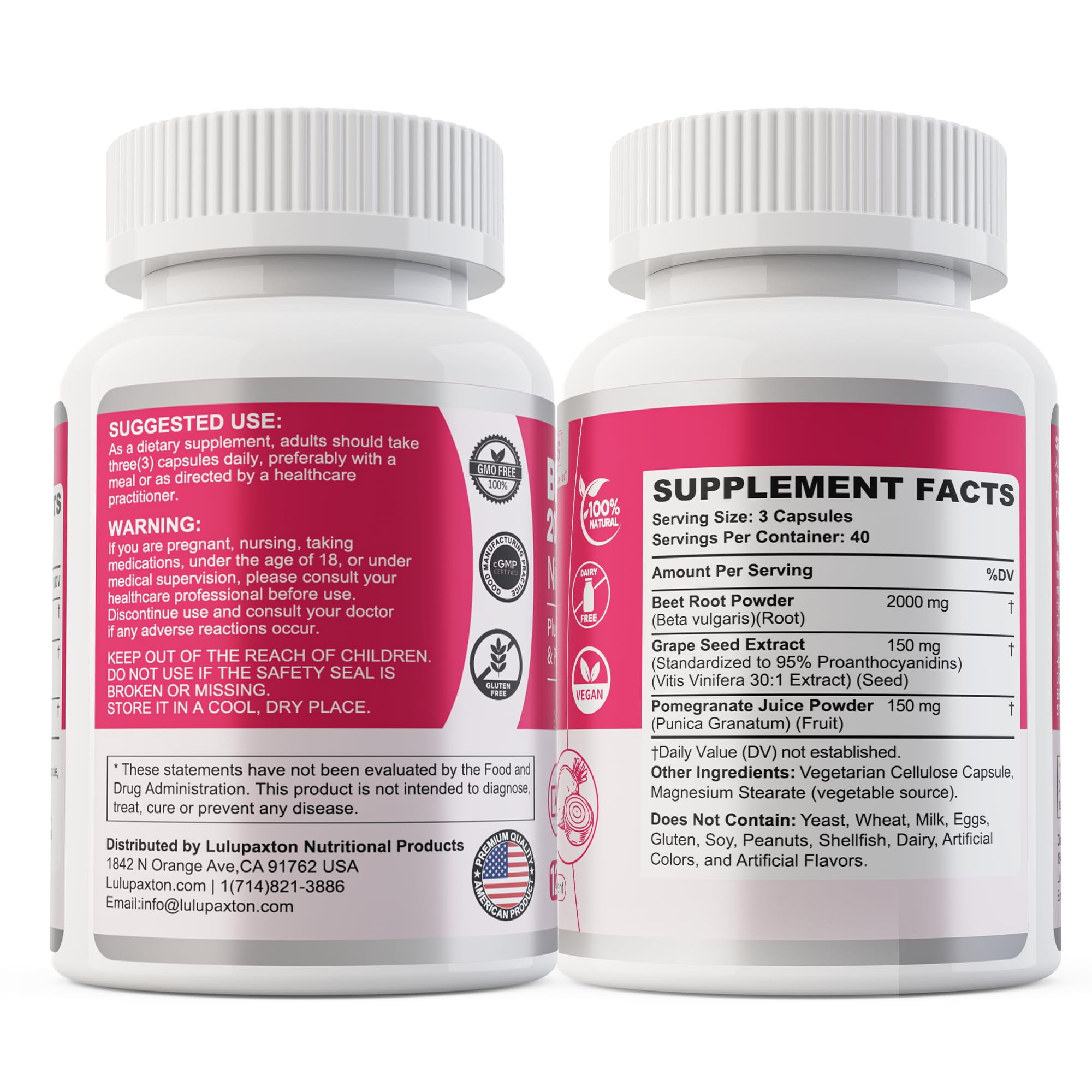 Safgumjel Beet Root Capsules daily-use bottle on table