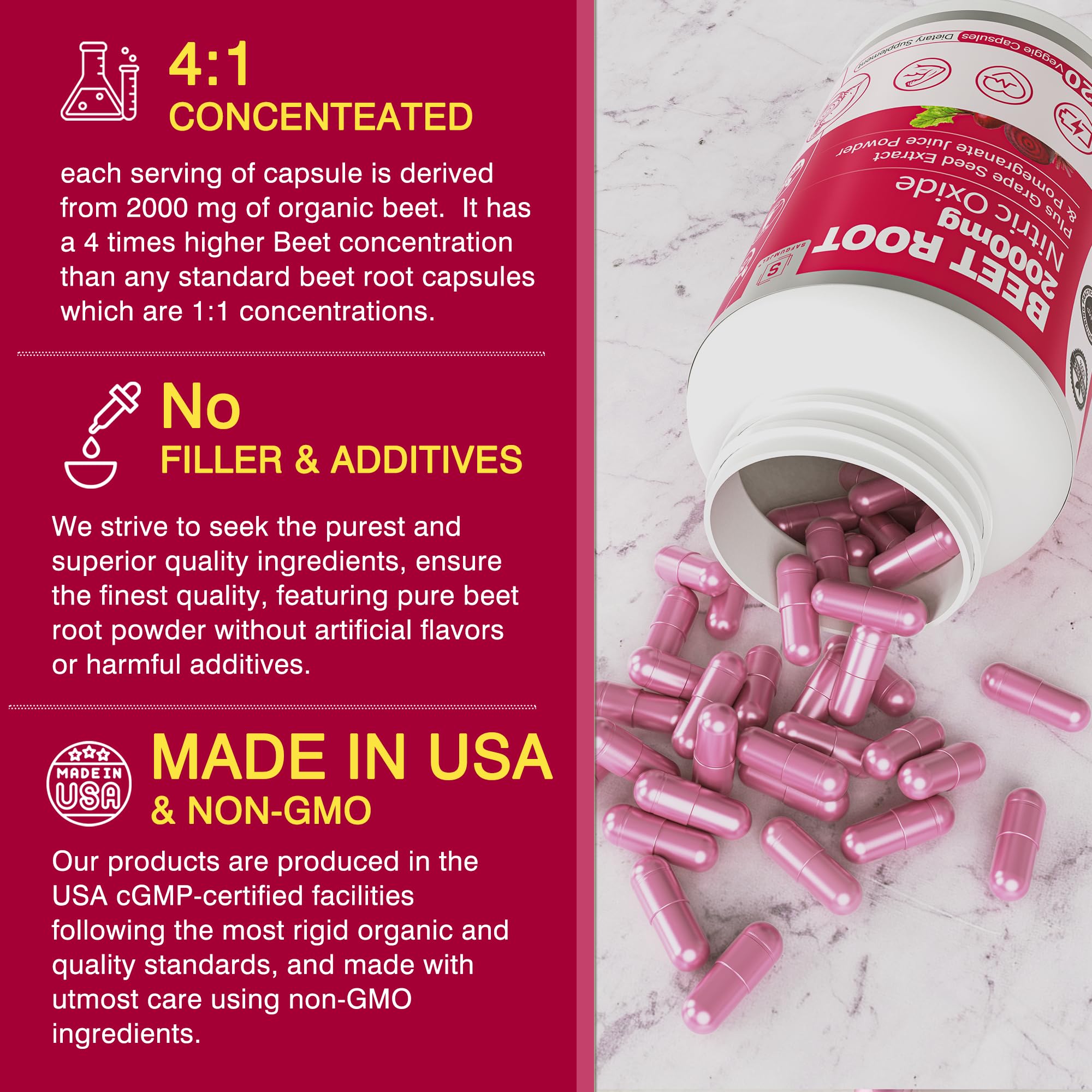 Safgumjel label closeup highlighting 4:1 organic beet extract