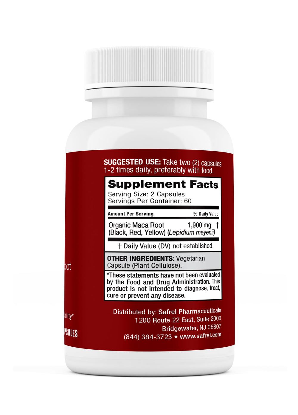 Safrel maca root gelatinization process illustrates easier digestion and absorption.