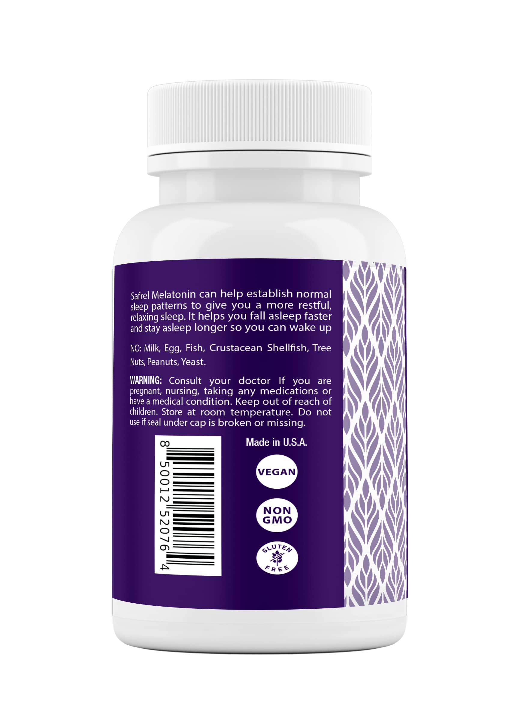 Safrel melatonin 10mg fast dissolve tablets under tongue for quick sleep support