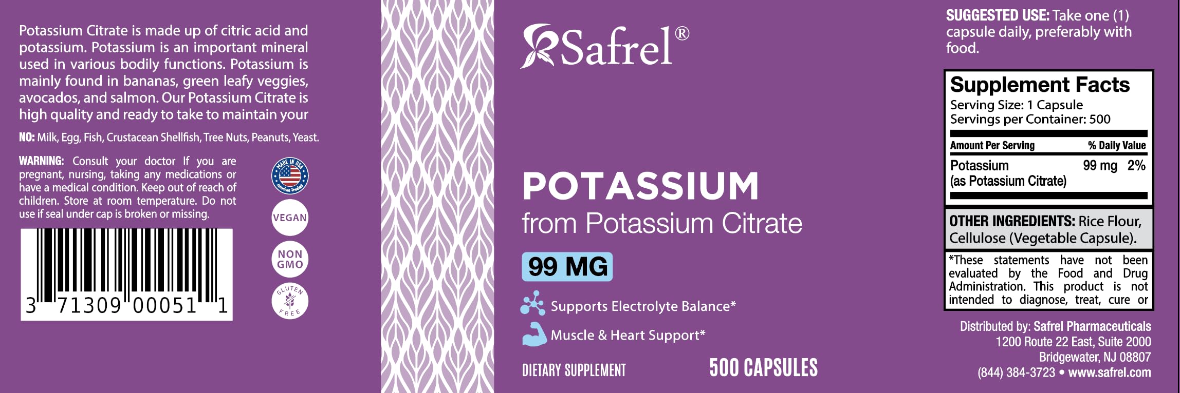 Close-up of capsules emphasizes simple, daily potassium intake.