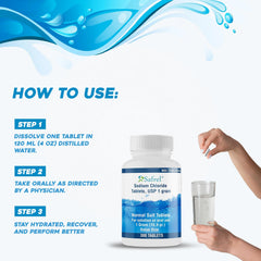 Athlete uses Safrel tablets to support hydration during training.