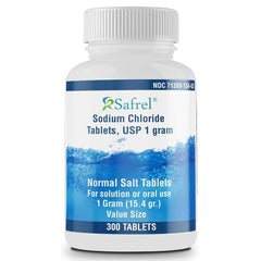 Safrel Sodium Chloride Tablets bottle ready for hydration during workouts.