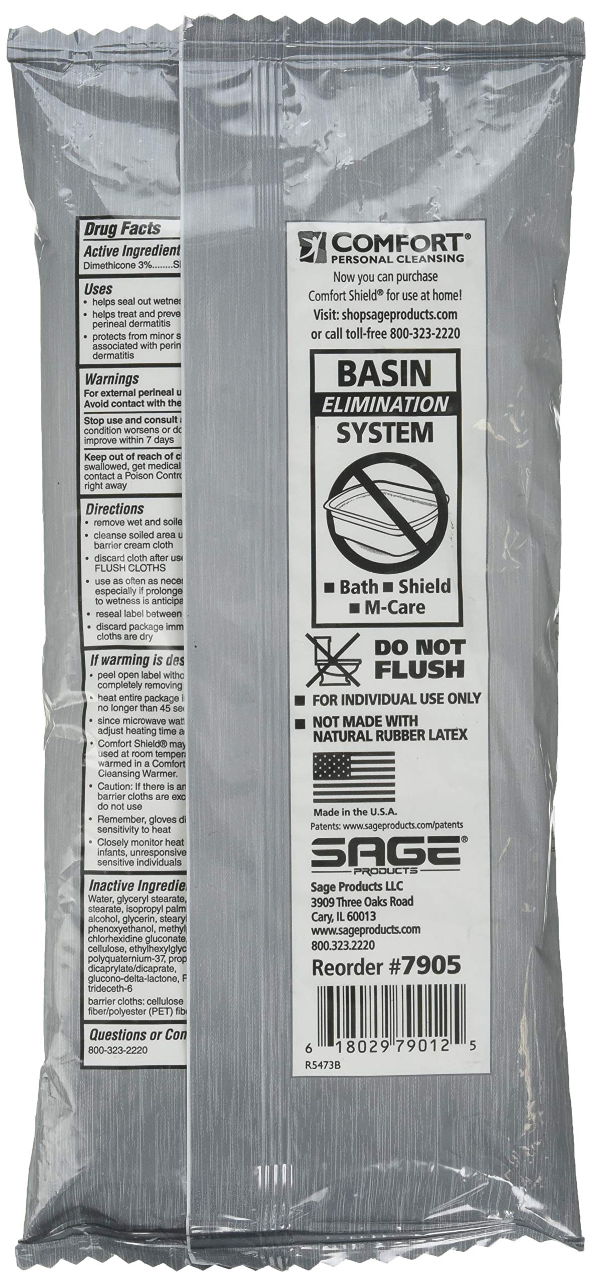 Close-up of Sage Comfort Shield soft fibers for gentle cleansing