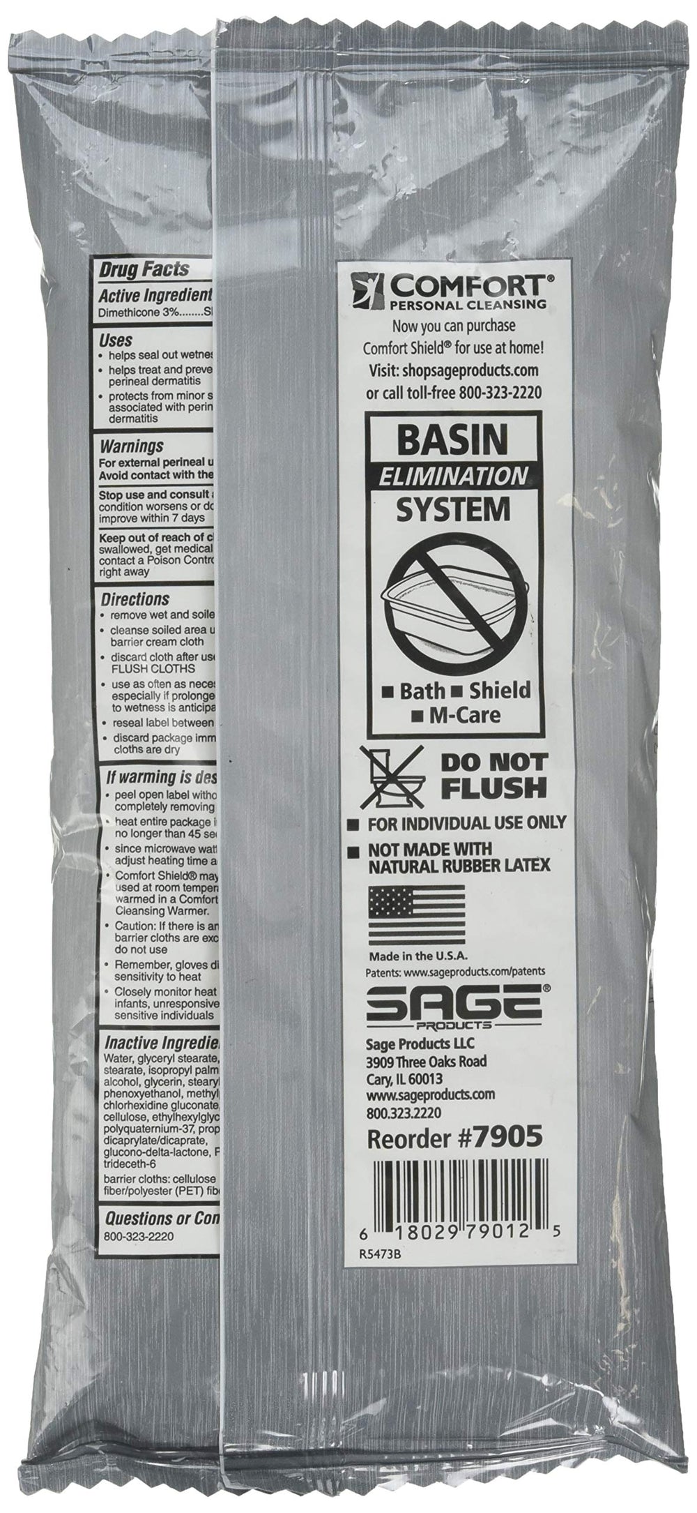 Close-up of Sage Comfort Shield soft fibers for gentle cleansing
