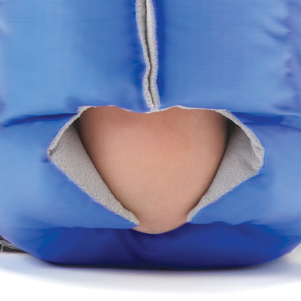 Sage Stryker heel protector I illustrating elevated heel position off mattress for comfort.