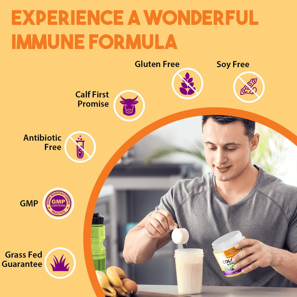 Saglikli Colostrum Powder nutrition facts panel signals quality ingredients.