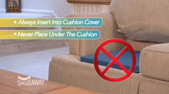 Two-piece kit designed to restore a sagging sofa cushion.
