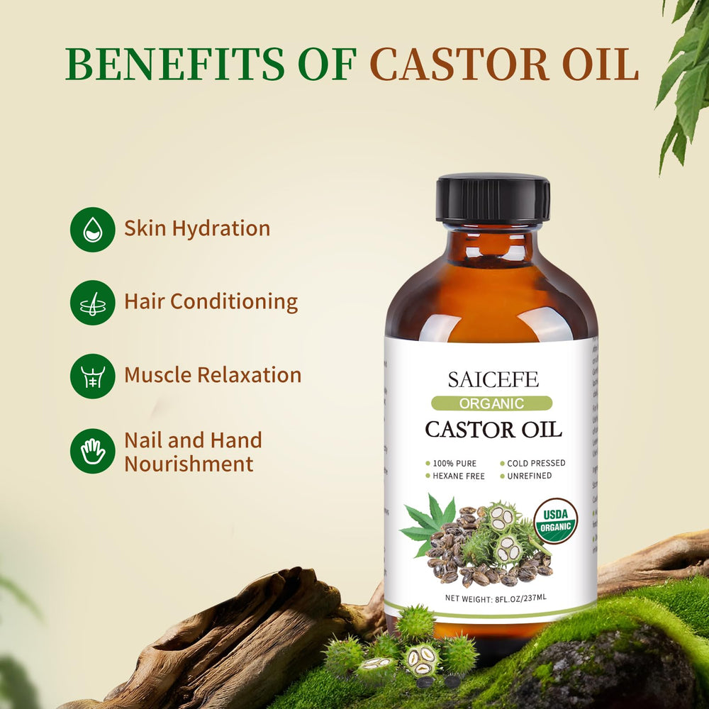 Saicefe castor oil patch rectangle fits larger areas with steady contact.