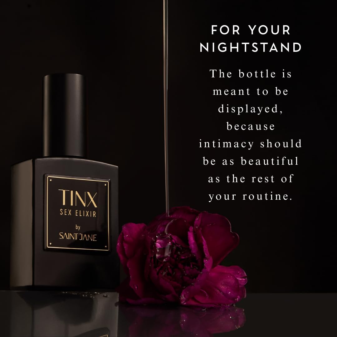 SAINT JANE Tinx Elixir Intimacy Oil features glycerin for lasting moisture