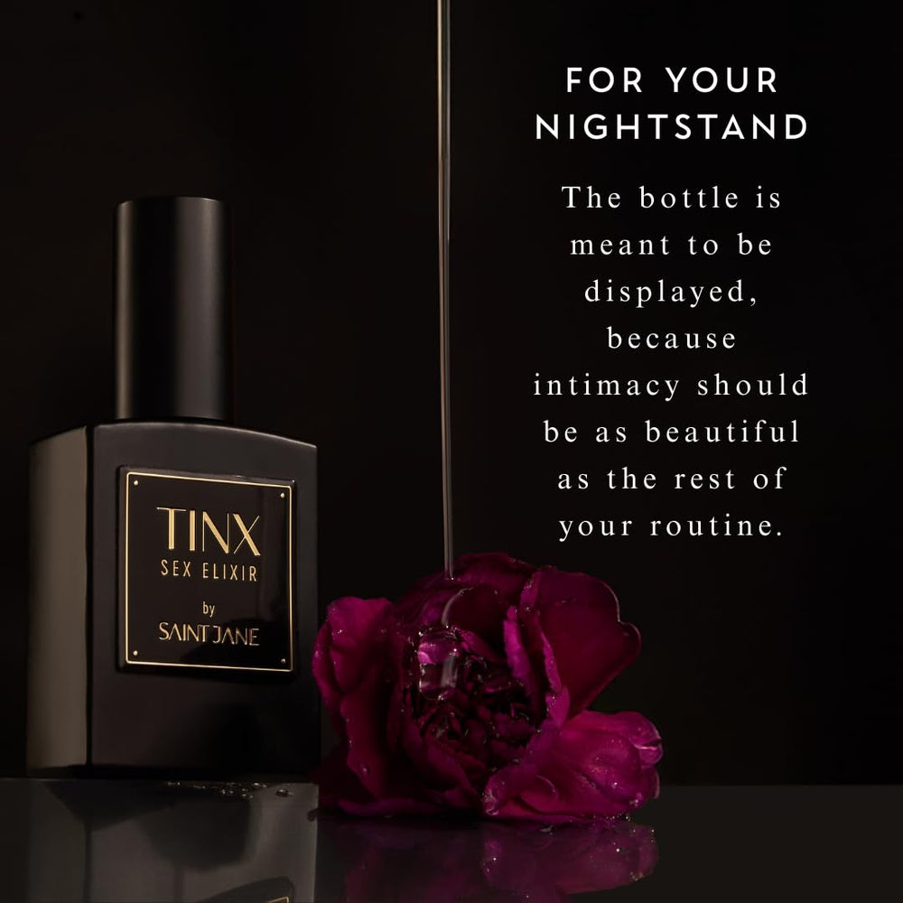 SAINT JANE Tinx Elixir Intimacy Oil features glycerin for lasting moisture