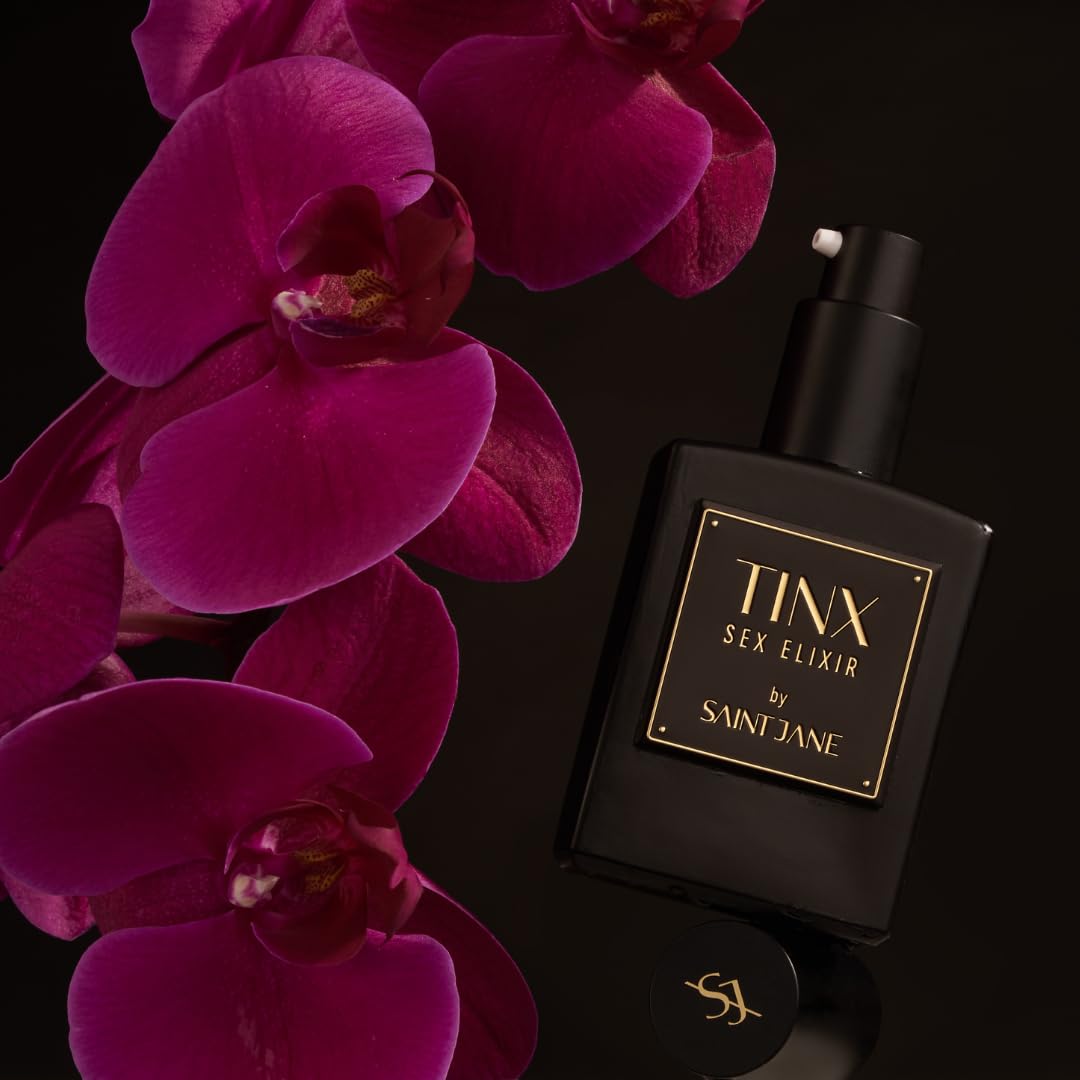 SAINT JANE Tinx Elixir Intimacy Oil is latex-friendly and toy-compatible