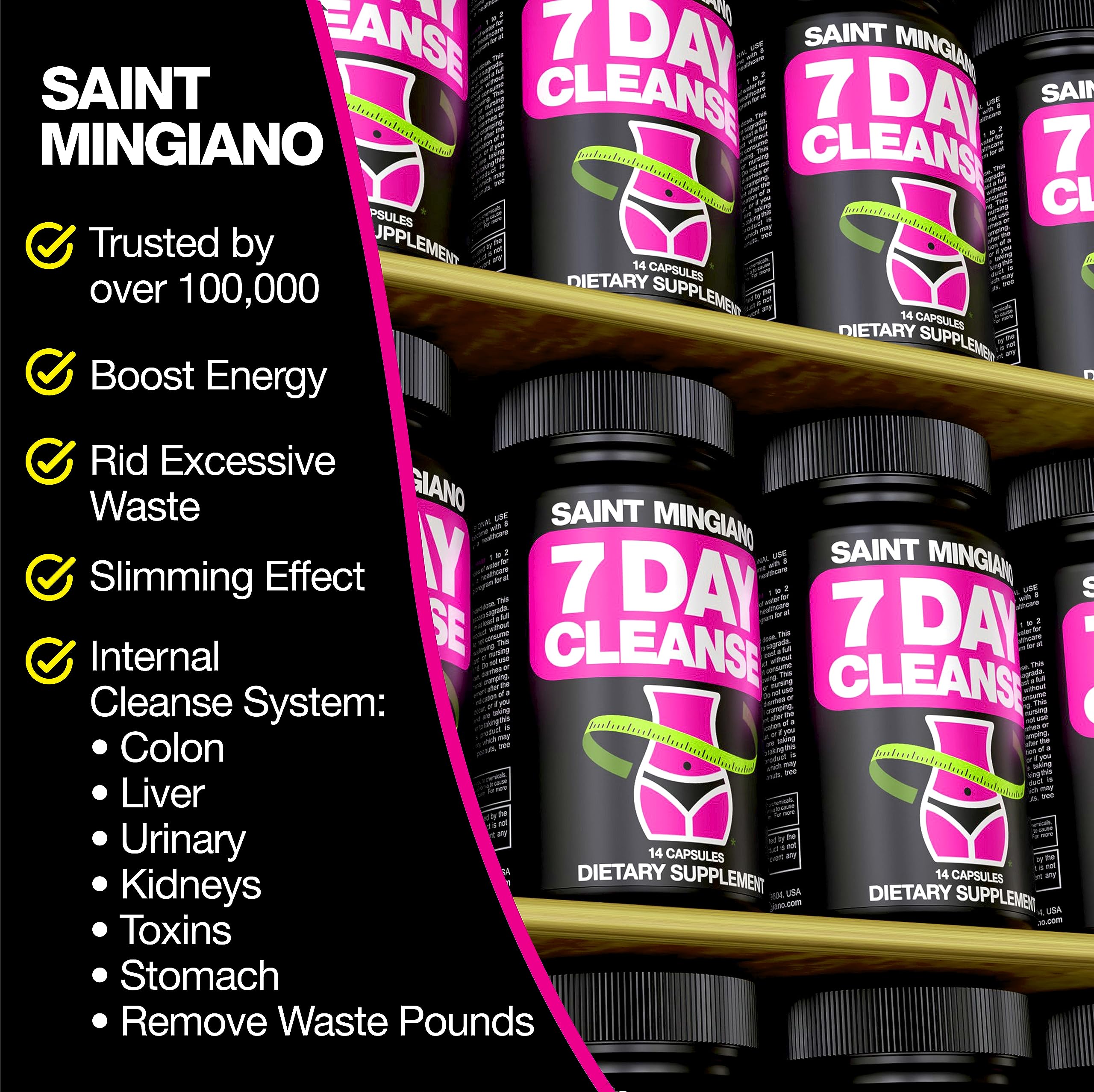 Saint Mingiano 7 Day Cleanse supports daily digestive routines.