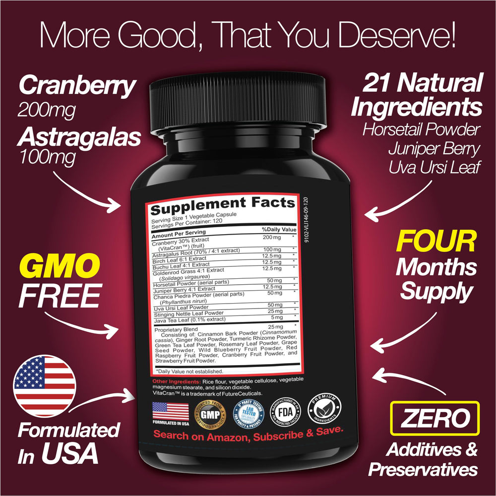 Saint Mingiano detox cranberry close-up highlights 200 mg cranberry fruit.