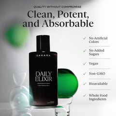 SAKARA Daily Elixir measuring spoon for a one-tablespoon serving.