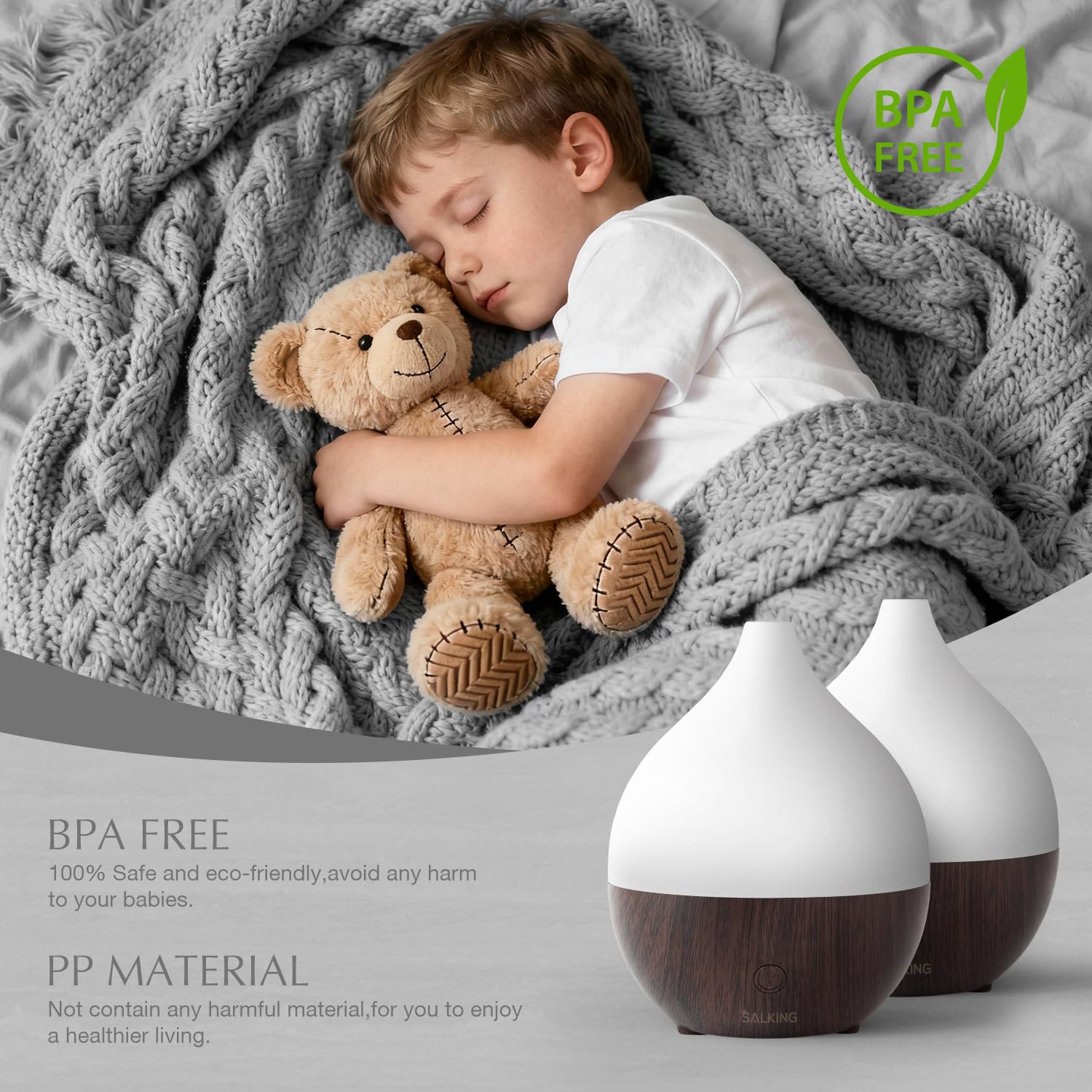 SALKING Auto Shut-Off for safe, low-maintenance diffusing.