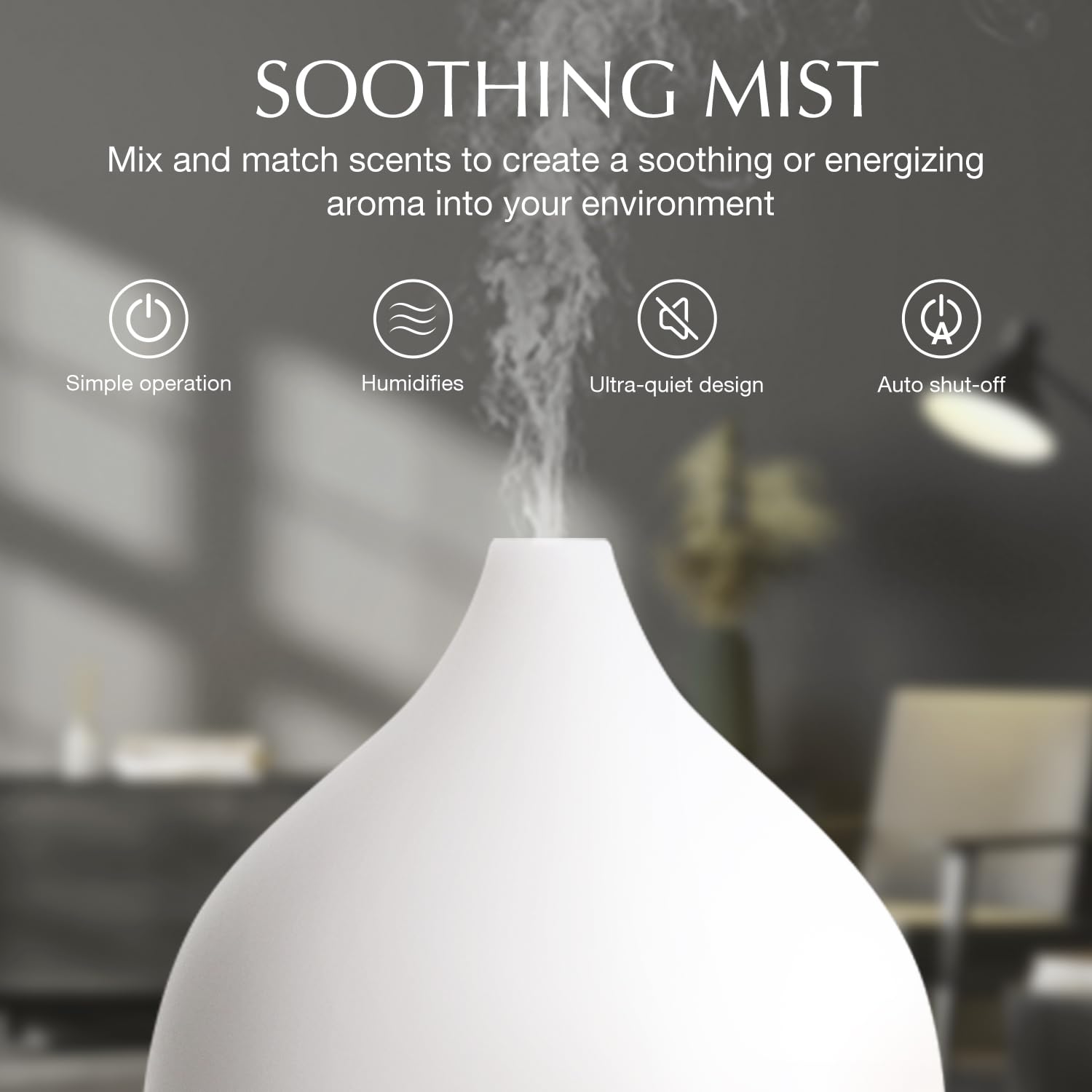 SALKING Ultrasonic Diffuser One-Button Control ideal quick scenting.