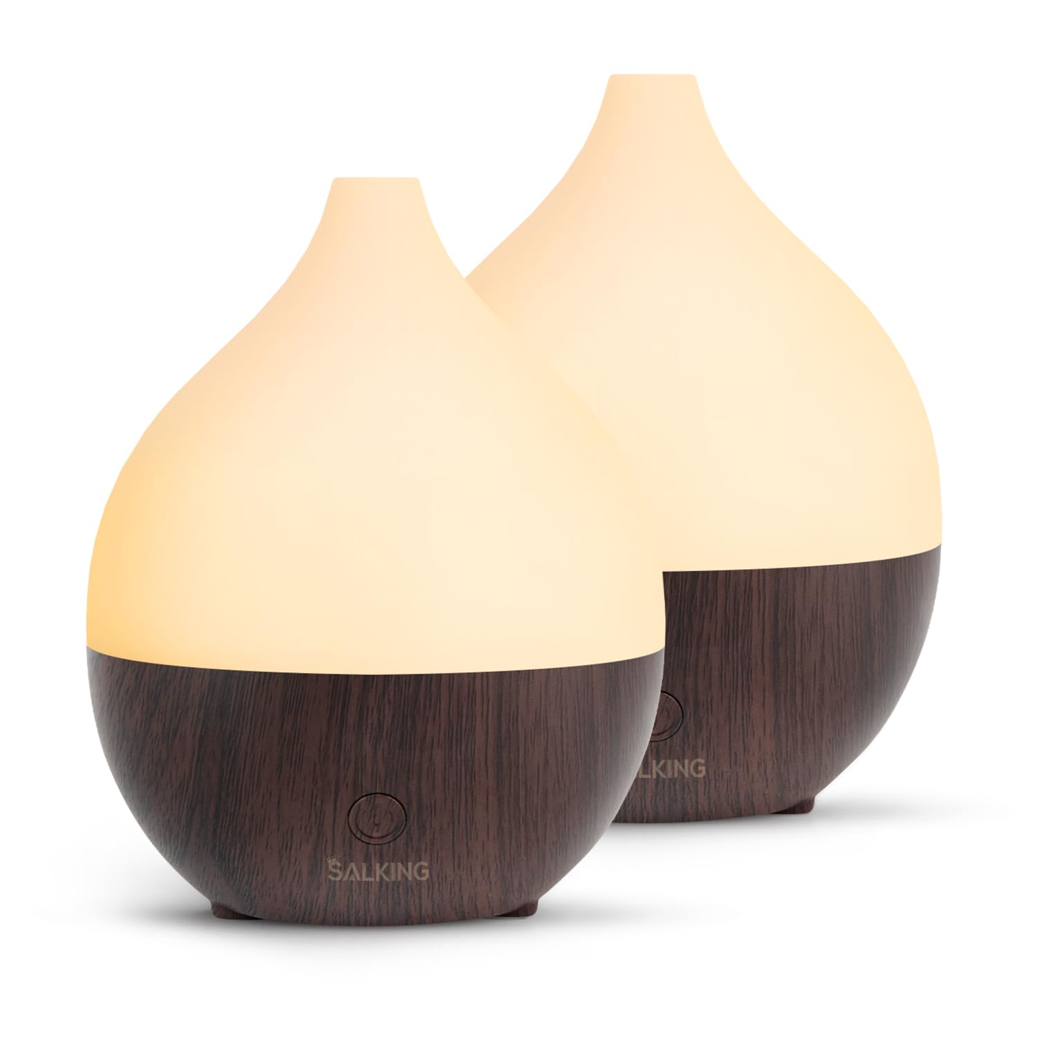 SALKING Essential Oil Diffuser Set 2 Dark Wood, compact for bedroom and office.