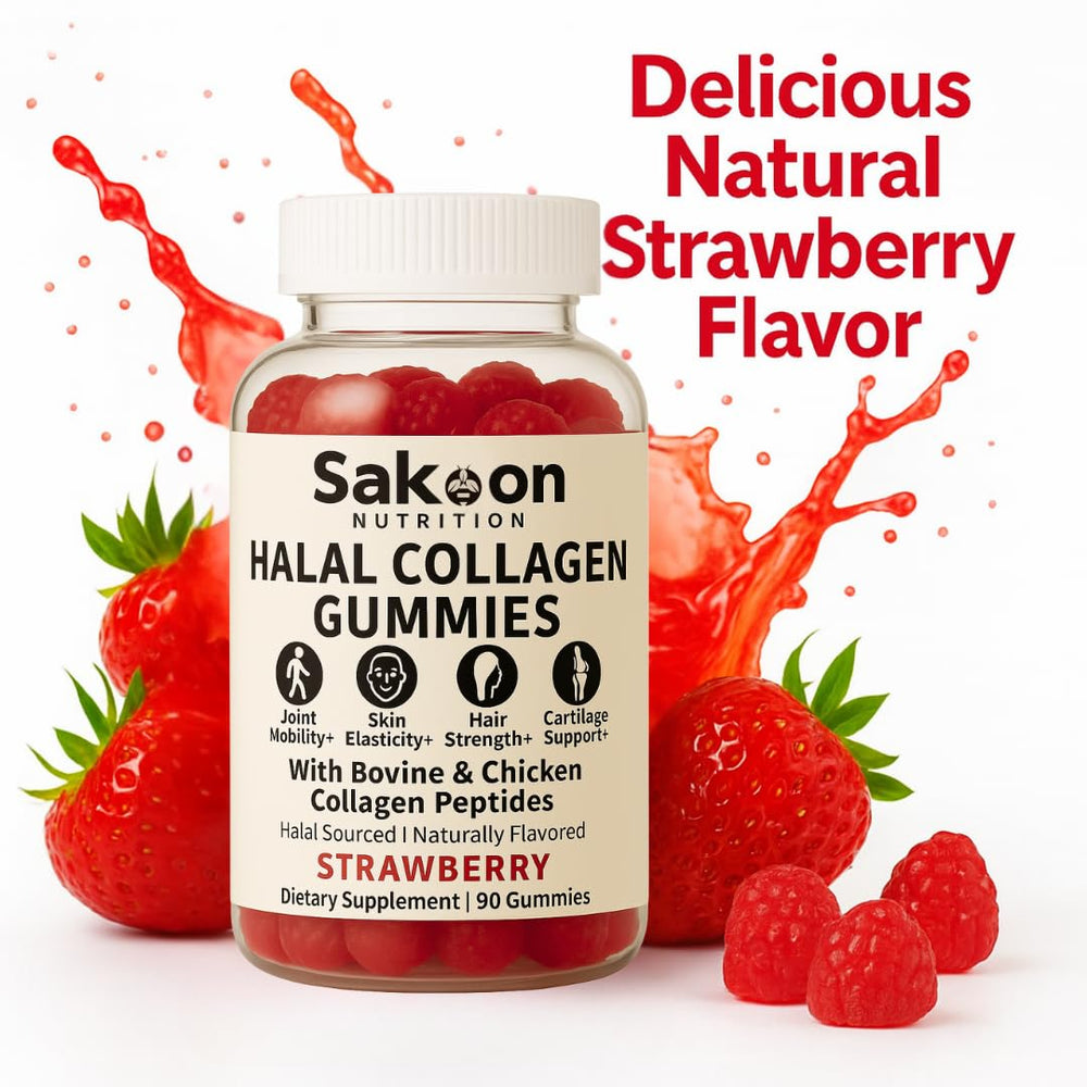 Sakoon Nutrition ingredients panel highlights dual collagen types in a clean formula