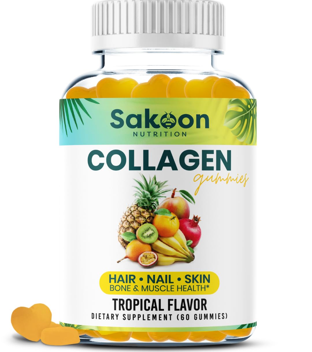 Sakoon Nutrition Halal Collagen Gummies for face glow and smoother skin.