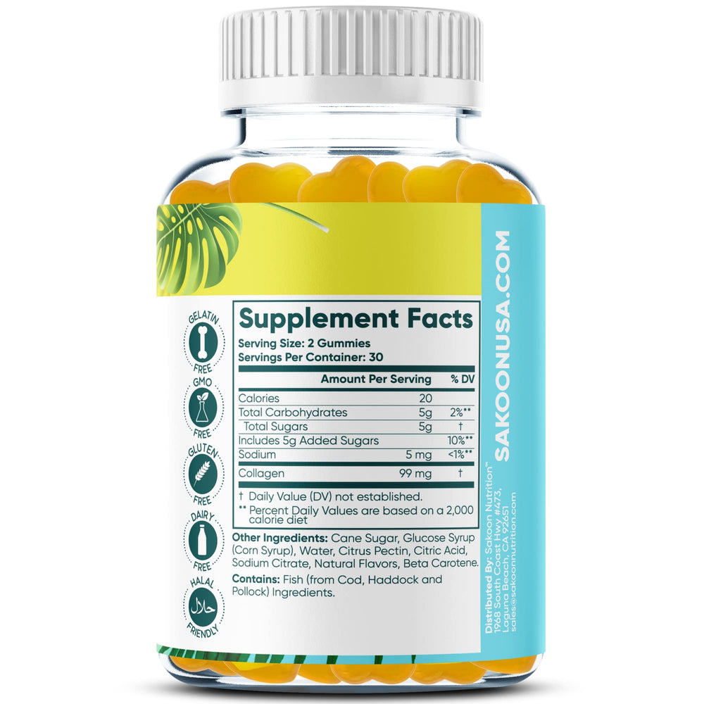 Sakoon Nutrition Collagen Gummies support hair growth and shine.