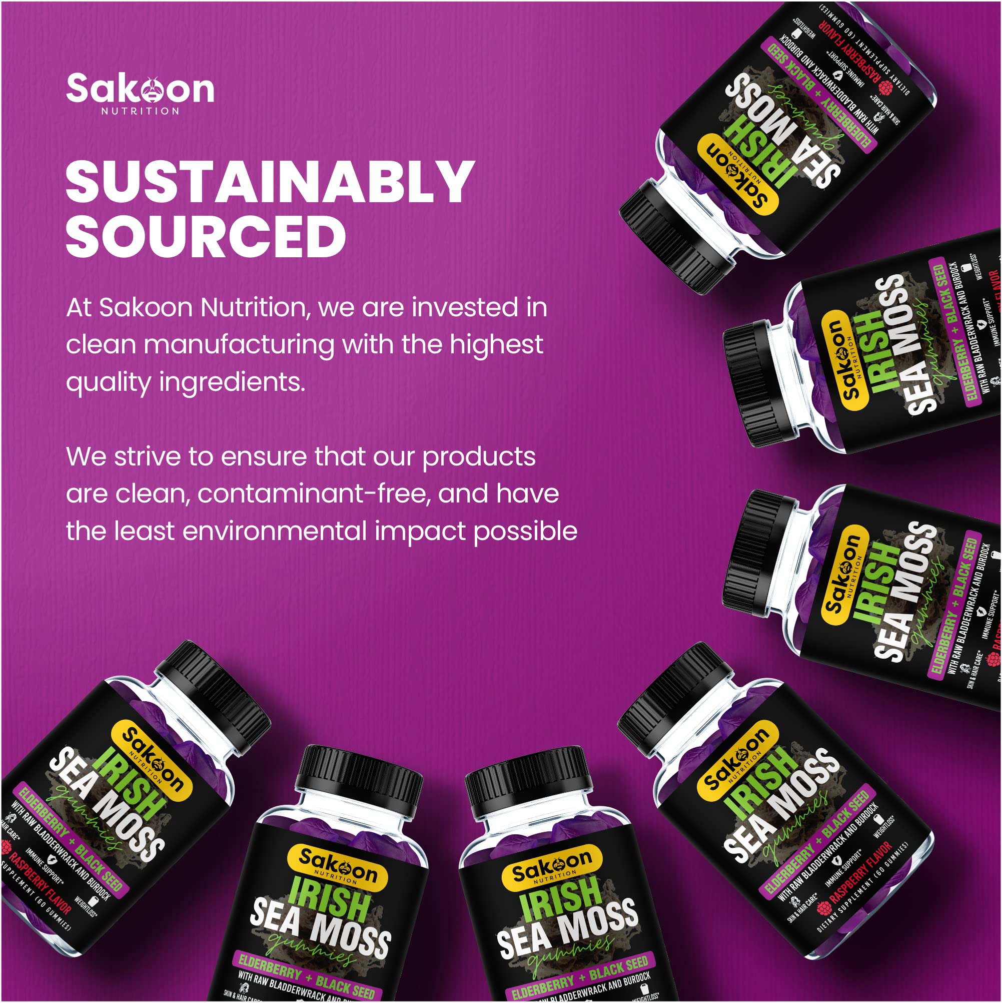 Sakoon Nutrition Irish Sea Moss Gummies gift pack for healthy lifestyle gifts