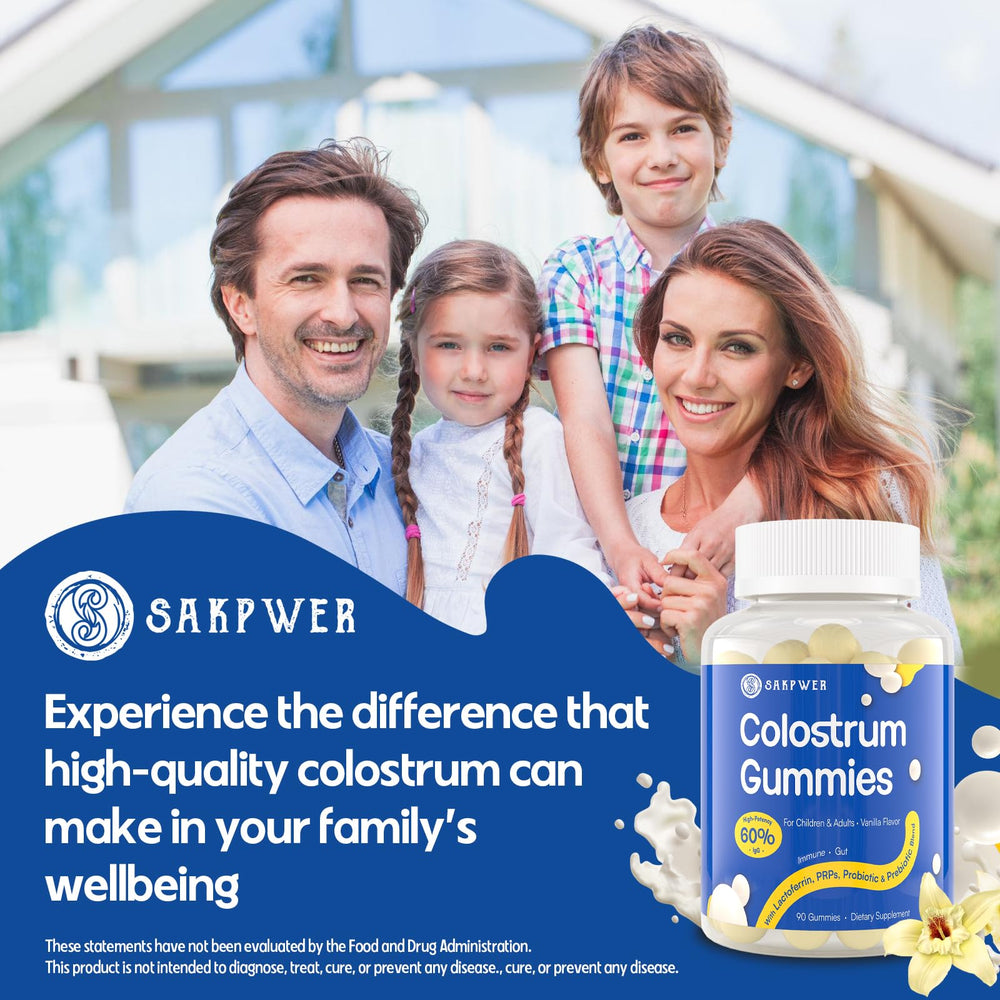 Sakpwer Vanilla flavor sugar-free gummies in a family-friendly jar.