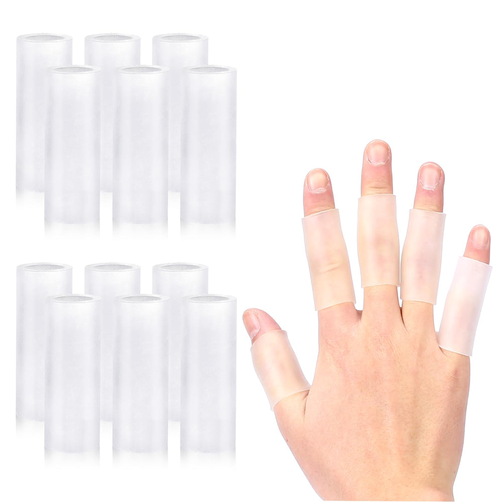 Salbsever 20pcs silicone finger sleeves pack protects fingers during daily tasks with comfort.