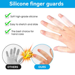 Salbsever easy-on, easy-off silicone finger cover for quick use.