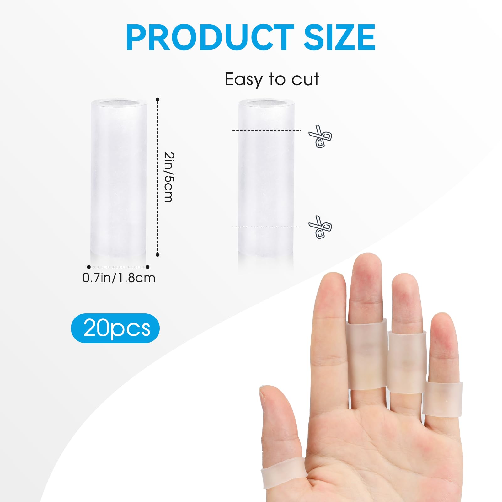 Salbsever smooth silicone finger sleeve texture for gentle, snug wear.