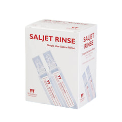 Saljet Wound Rinse open-top vial ready for sterile, quick access cleansing.